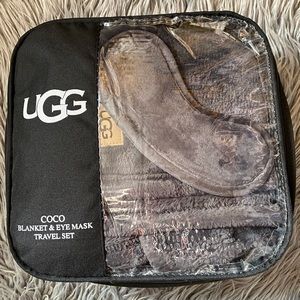 UGG coco travel blanket & eye mask set